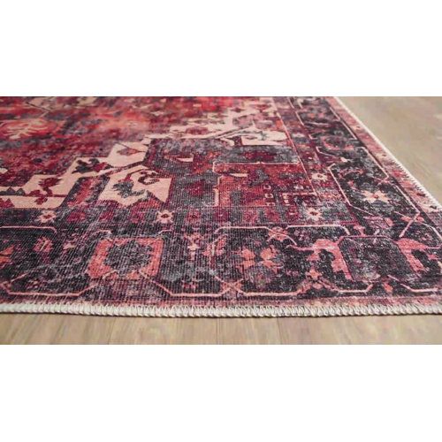 World Menagerie Mya Oriental Red/Brown/Black Area Rug & Reviews Wayfair